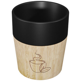 SCX.design D05 magnetischer Keramik-Kaffeebecher, schwarz bedrucken, Art.-Nr. 1PX08690