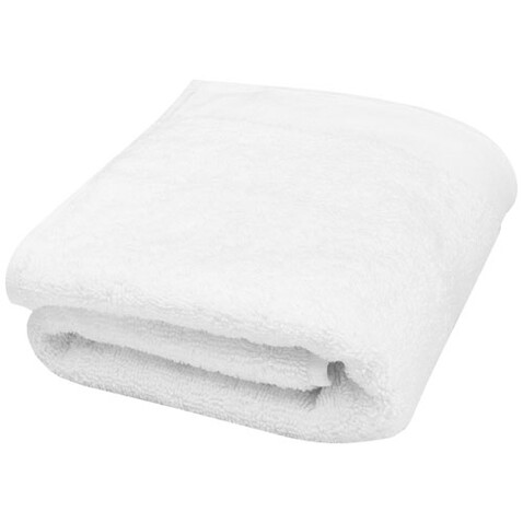 Nora 550 g/m² Baumwollhandtuch 50 x 100 cm, weiss bedrucken, Art.-Nr. 11700501 Nora 550 g/m² Baumwollhandtuch 50 x 100 cm, weiss bedrucken, Art.-Nr. 11700501