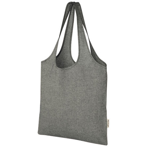 Pheebs 150 g/m² recycelte Tragetasche 7L, heather schwarz bedrucken, Art.-Nr. 12064190 Pheebs 150 g/m² recycelte Tragetasche 7L, heather schwarz bedrucken, Art.-Nr. 12064190