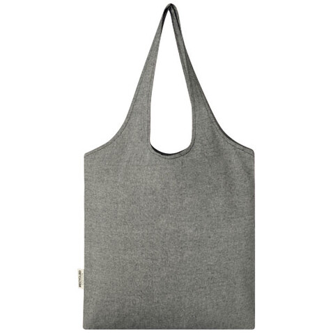Pheebs 150 g/m² recycelte Tragetasche 7L, heather schwarz bedrucken, Art.-Nr. 12064190 Pheebs 150 g/m² recycelte Tragetasche 7L, heather schwarz bedrucken, Art.-Nr. 12064190