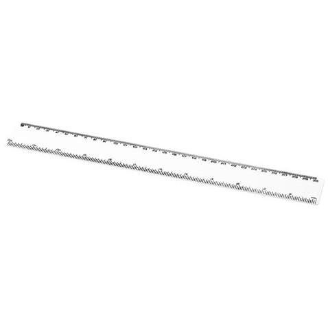 Refari 30 cm Lineal aus recyceltem Kunststoff, weiss bedrucken, Art.-Nr. 21046801 Refari 30 cm Lineal aus recyceltem Kunststoff, weiss bedrucken, Art.-Nr. 21046801