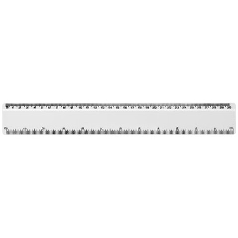 Refari 30 cm Lineal aus recyceltem Kunststoff, weiss bedrucken, Art.-Nr. 21046801 Refari 30 cm Lineal aus recyceltem Kunststoff, weiss bedrucken, Art.-Nr. 21046801
