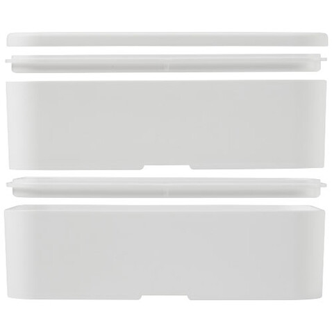 MIYO Pure Doppel-Lunchbox, antimikrobiell, weiss, weiss, weiss bedrucken, Art.-Nr. 21047201 MIYO Pure Doppel-Lunchbox, antimikrobiell, weiss, weiss, weiss bedrucken, Art.-Nr. 21047201