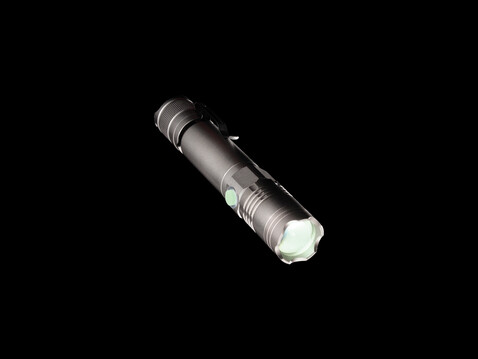Wiederaufladbare 3W Taschenlampe grau bedrucken, Art.-Nr. P513.591