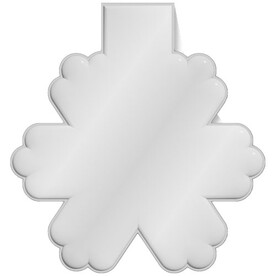 RFX™ M-10 Reflektierender TPU-Magnet Schneeflocke, weiss bedrucken, Art.-Nr. 1PR06801