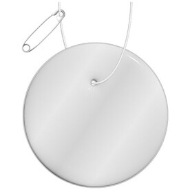 RFX™ H-09 Runder reflektierender TPU-Anhänger, weiss bedrucken, Art.-Nr. 1PR08501