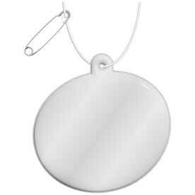RFX™ H-09 ovaler reflektierender TPU-Anhänger, weiss bedrucken, Art.-Nr. 1PR08701