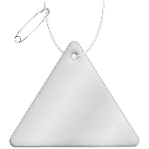 RFX™ H-12 Dreieckiger reflektierender PVC-Anhänger, weiss bedrucken, Art.-Nr. 1PR10001 RFX™ H-12 Dreieckiger reflektierender PVC-Anhänger, weiss bedrucken, Art.-Nr. 1PR10001