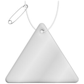 RFX™ H-12 Dreieckiger reflektierender PVC-Anhänger, weiss bedrucken, Art.-Nr. 1PR10001