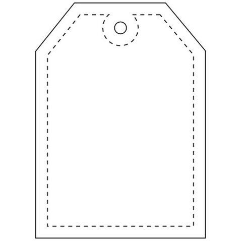 RFX™ H-12 Reflektierender Tag-PVC-Anhänger, weiss bedrucken, Art.-Nr. 1PR10601