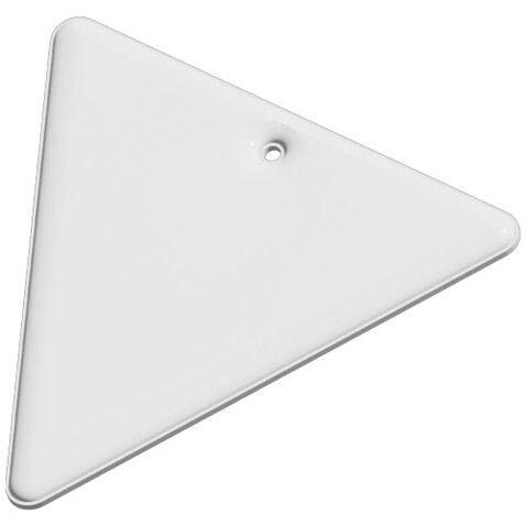 RFX™ H-12 reflektierender PVC-Anhänger Dreieck, weiss bedrucken, Art.-Nr. 1PR11401
