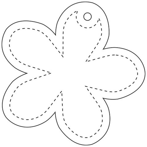 RFX™ H-13 reflektierender PVC-Anhänger Blume, weiss bedrucken, Art.-Nr. 1PR11801