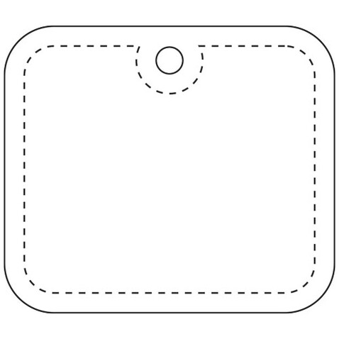 RFX™ H-20 rechteckiger reflektierender PVC-Anhänger XL, weiss bedrucken, Art.-Nr. 1PR12201