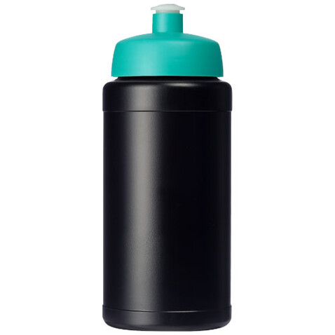 Baseline Recycelte Sportflasche, 500 ml, schwarz, aquablau bedrucken, Art.-Nr. 21044451 Baseline Recycelte Sportflasche, 500 ml, schwarz, aquablau bedrucken, Art.-Nr. 21044451