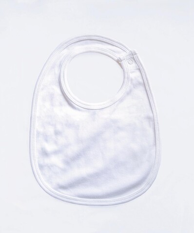 BabyBugz Single Layer Bib, White, One Size bedrucken, Art.-Nr. 069470000 BabyBugz Single Layer Bib, White, One Size bedrucken, Art.-Nr. 069470000
