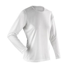 Result Ladies` Performance T-Shirt LS, White, XS (8) bedrucken, Art.-Nr. 079330002
