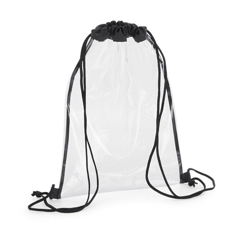 Bag Base Clear Gymsac, Clear/Black, One Size bedrucken, Art.-Nr. 092290640 Bag Base Clear Gymsac, Clear/Black, One Size bedrucken, Art.-Nr. 092290640