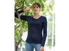 Tee Jays Ladies` LS Interlock T-Shirt, Black, M bedrucken, Art.-Nr. 103541014