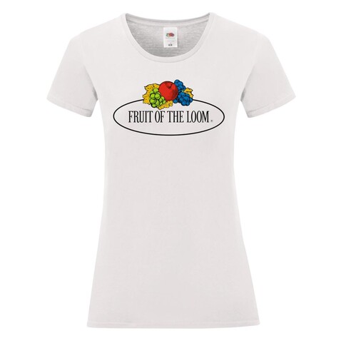 Fruit of the Loom Ladies Vintage T Large Logo Print, White, XL bedrucken, Art.-Nr. 178010006 Fruit of the Loom Ladies Vintage T Large Logo Print, White, XL bedrucken, Art.-Nr. 178010006