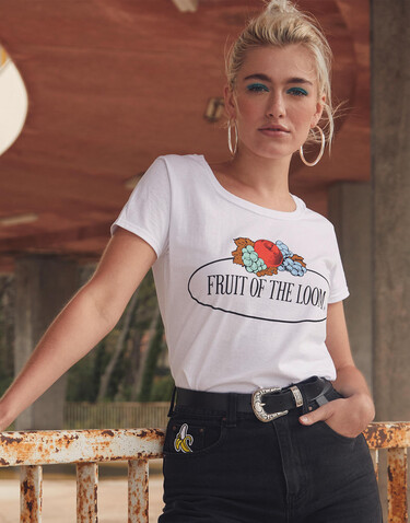 Fruit of the Loom Ladies Vintage T Large Logo Print, Black, XL bedrucken, Art.-Nr. 178011016 Fruit of the Loom Ladies Vintage T Large Logo Print, Black, XL bedrucken, Art.-Nr. 178011016