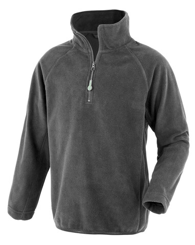 Result Junior Recycled Microfleece Top, Grey, M (8-10) bedrucken, Art.-Nr. 281331214