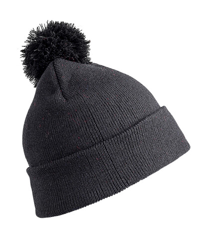 Result Pom Pom Beanie, Black, One Size bedrucken, Art.-Nr. 300331010