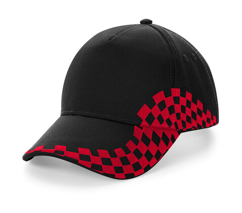Beechfield Grand Prix Cap, Black/Classic Red, One Size bedrucken, Art.-Nr. 316691540 Beechfield Grand Prix Cap, Black/Classic Red, One Size bedrucken, Art.-Nr. 316691540