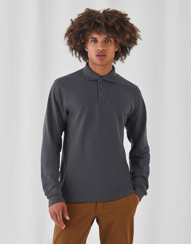 B & C Heavymill LSL Polo, Black, S bedrucken, Art.-Nr. 565421013 B & C Heavymill LSL Polo, Black, S bedrucken, Art.-Nr. 565421013
