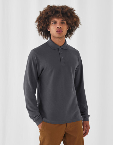 B & C Heavymill LSL Polo, Black, S bedrucken, Art.-Nr. 565421013 B & C Heavymill LSL Polo, Black, S bedrucken, Art.-Nr. 565421013