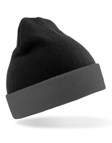 Result Recycled Black Compass Beanie, Black/Grey, One Size bedrucken, Art.-Nr. 602331510 Result Recycled Black Compass Beanie, Black/Grey, One Size bedrucken, Art.-Nr. 602331510
