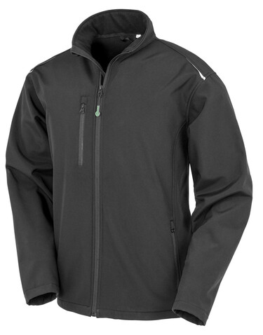 Result Recycled 3-Layer Printable Softshell Jacket, Black, L bedrucken, Art.-Nr. 956331015