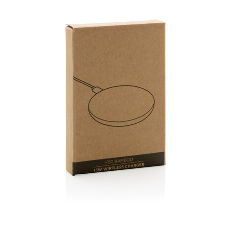 15W Bambus Wireless Charger braun bedrucken, Art.-Nr. P308.389 15W Bambus Wireless Charger braun bedrucken, Art.-Nr. P308.389