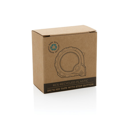3m/16mm Maßband mit Stop-Taste aus RCS recycelt. Kunststoff gelb, schwarz bedrucken, Art.-Nr. P112.126 3m/16mm Maßband mit Stop-Taste aus RCS recycelt. Kunststoff gelb, schwarz bedrucken, Art.-Nr. P112.126
