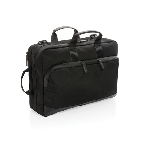 Swiss Peak AWARE™ Executive 2-in-1 Laptop-Rucksack schwarz bedrucken, Art.-Nr. P762.711 Swiss Peak AWARE™ Executive 2-in-1 Laptop-Rucksack schwarz bedrucken, Art.-Nr. P762.711