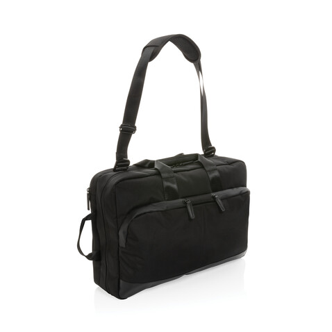 Swiss Peak AWARE™ Executive 2-in-1 Laptop-Rucksack schwarz bedrucken, Art.-Nr. P762.711 Swiss Peak AWARE™ Executive 2-in-1 Laptop-Rucksack schwarz bedrucken, Art.-Nr. P762.711