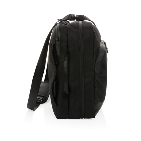 Swiss Peak AWARE™ Executive 2-in-1 Laptop-Rucksack schwarz bedrucken, Art.-Nr. P762.711 Swiss Peak AWARE™ Executive 2-in-1 Laptop-Rucksack schwarz bedrucken, Art.-Nr. P762.711