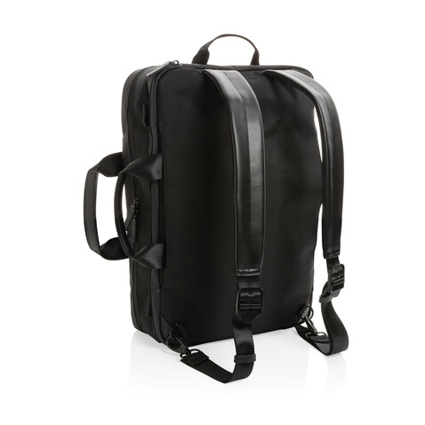 Swiss Peak AWARE™ Executive 2-in-1 Laptop-Rucksack schwarz bedrucken, Art.-Nr. P762.711 Swiss Peak AWARE™ Executive 2-in-1 Laptop-Rucksack schwarz bedrucken, Art.-Nr. P762.711
