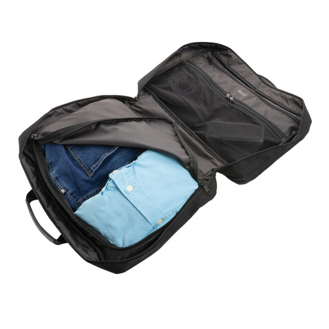 Swiss Peak AWARE™ Executive 2-in-1 Laptop-Rucksack schwarz bedrucken, Art.-Nr. P762.711 Swiss Peak AWARE™ Executive 2-in-1 Laptop-Rucksack schwarz bedrucken, Art.-Nr. P762.711