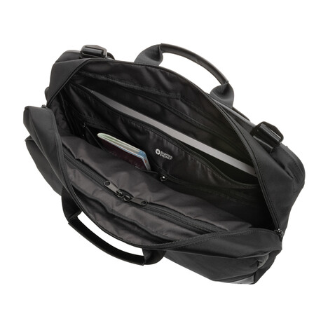 Swiss Peak AWARE™ Executive 2-in-1 Laptop-Rucksack schwarz bedrucken, Art.-Nr. P762.711 Swiss Peak AWARE™ Executive 2-in-1 Laptop-Rucksack schwarz bedrucken, Art.-Nr. P762.711
