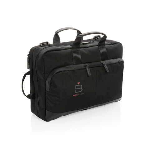 Swiss Peak AWARE™ Executive 2-in-1 Laptop-Rucksack schwarz bedrucken, Art.-Nr. P762.711 Swiss Peak AWARE™ Executive 2-in-1 Laptop-Rucksack schwarz bedrucken, Art.-Nr. P762.711