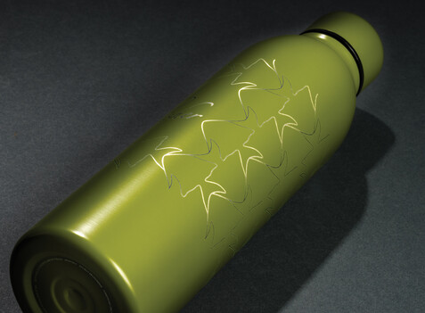 RCS recycelte Stainless Steel Vakuumflasche grün bedrucken, Art.-Nr. P433.047 RCS recycelte Stainless Steel Vakuumflasche grün bedrucken, Art.-Nr. P433.047