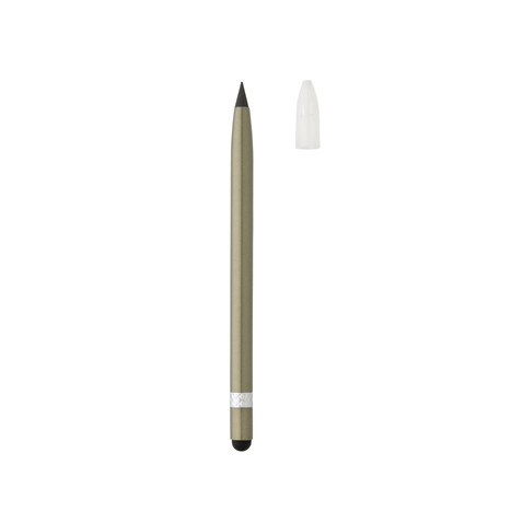 Tintenloser Stift aus Aluminium mit Radiergummi grün bedrucken, Art.-Nr. P611.127 Tintenloser Stift aus Aluminium mit Radiergummi grün bedrucken, Art.-Nr. P611.127