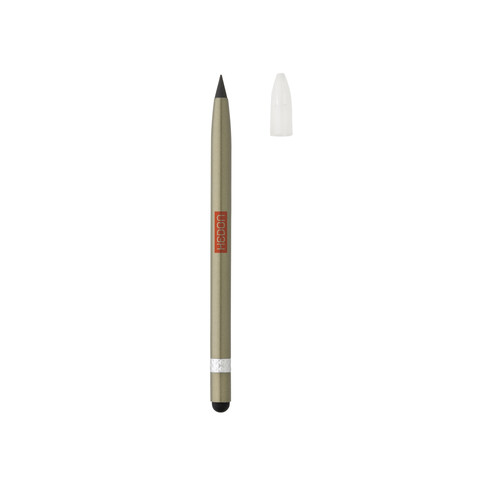 Tintenloser Stift aus Aluminium mit Radiergummi grün bedrucken, Art.-Nr. P611.127 Tintenloser Stift aus Aluminium mit Radiergummi grün bedrucken, Art.-Nr. P611.127
