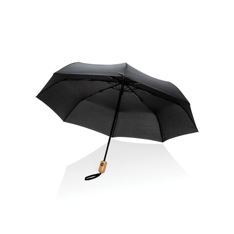 21" Impact AWARE™ RPET 190T Bambus-Schirm autom. open/close schwarz bedrucken, Art.-Nr. P850.611 21" Impact AWARE™ RPET 190T Bambus-Schirm autom. open/close schwarz bedrucken, Art.-Nr. P850.611