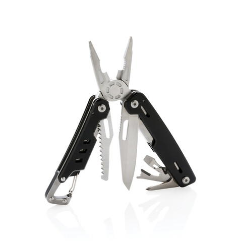 Solid Multitool mit Karabiner schwarz bedrucken, Art.-Nr. P221.331 Solid Multitool mit Karabiner schwarz bedrucken, Art.-Nr. P221.331