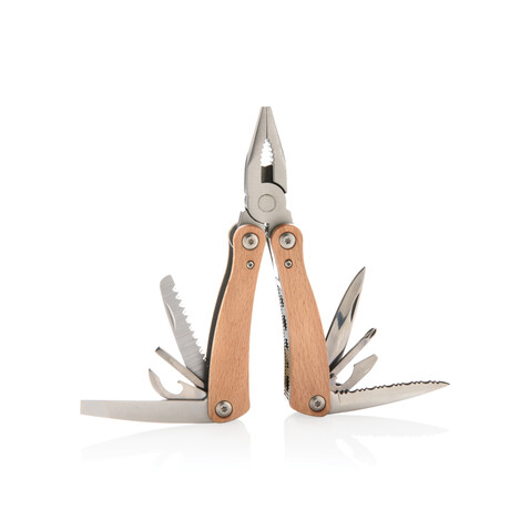 Holz Multitool braun bedrucken, Art.-Nr. P221.369