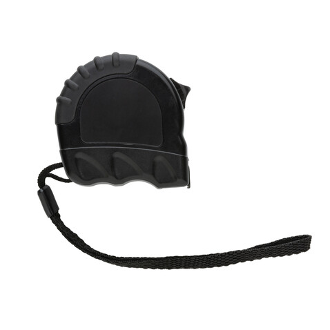 3m/16mm Maßband aus RCS recyceltem Kunststoff schwarz bedrucken, Art.-Nr. P112.101