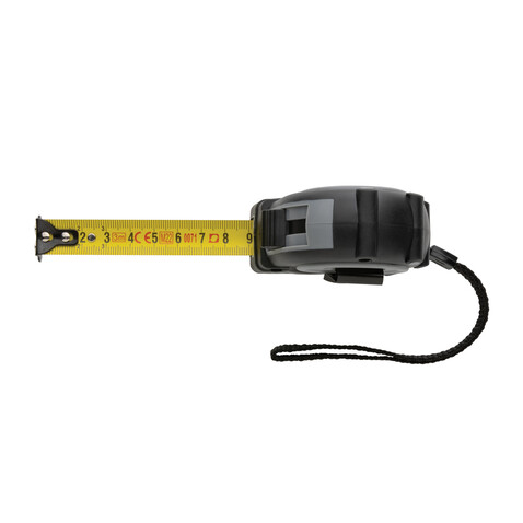 Grip 3m/16mm Maßband aus RCS recyceltem Kunststoff grau, schwarz bedrucken, Art.-Nr. P112.141 Grip 3m/16mm Maßband aus RCS recyceltem Kunststoff grau, schwarz bedrucken, Art.-Nr. P112.141