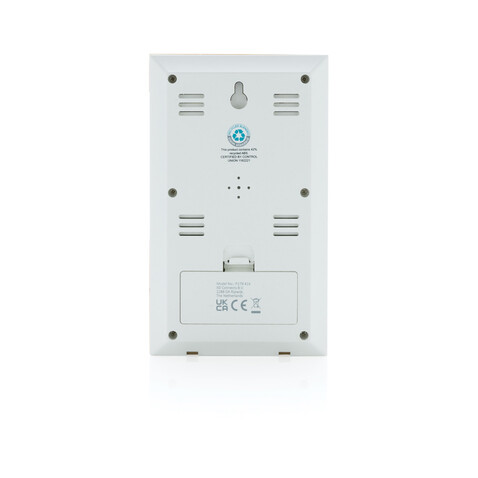 Utah Wetterstation aus RCS rKunststoff &amp; Bambus braun bedrucken, Art.-Nr. P279.419
