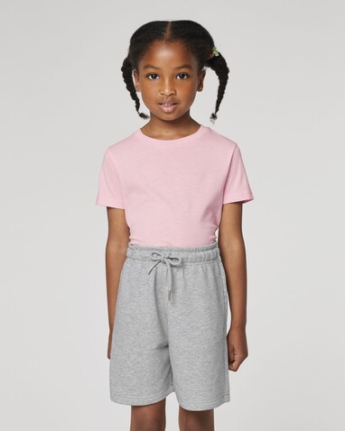 Mini Bolter - Die Kinder-Joggingshorts - Heather Grey - 7-8/122-128cm bedrucken, Art.-Nr. STBK102C25007